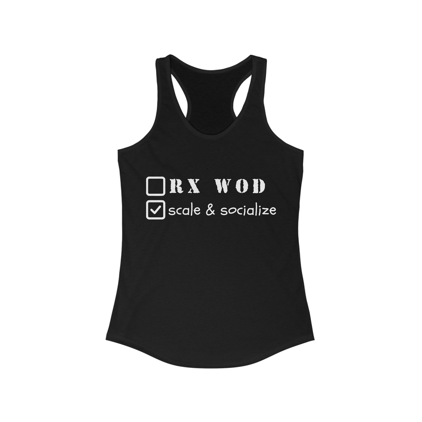 Scale and Socialize WOD - Women's Racerback Tank Top