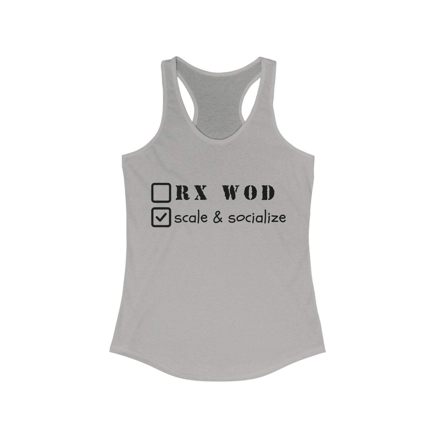 Scale and Socialize WOD - Women's Racerback Tank Top