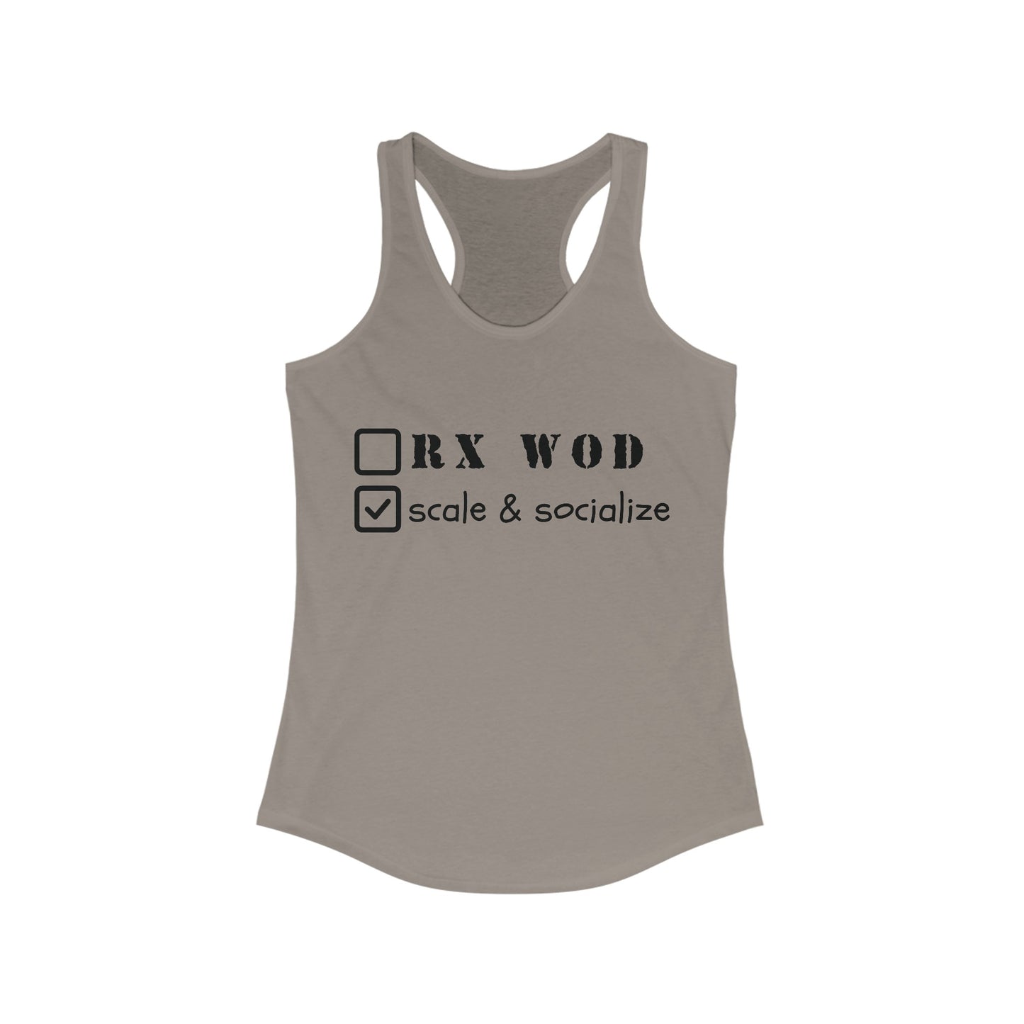 Scale and Socialize WOD - Women's Racerback Tank Top