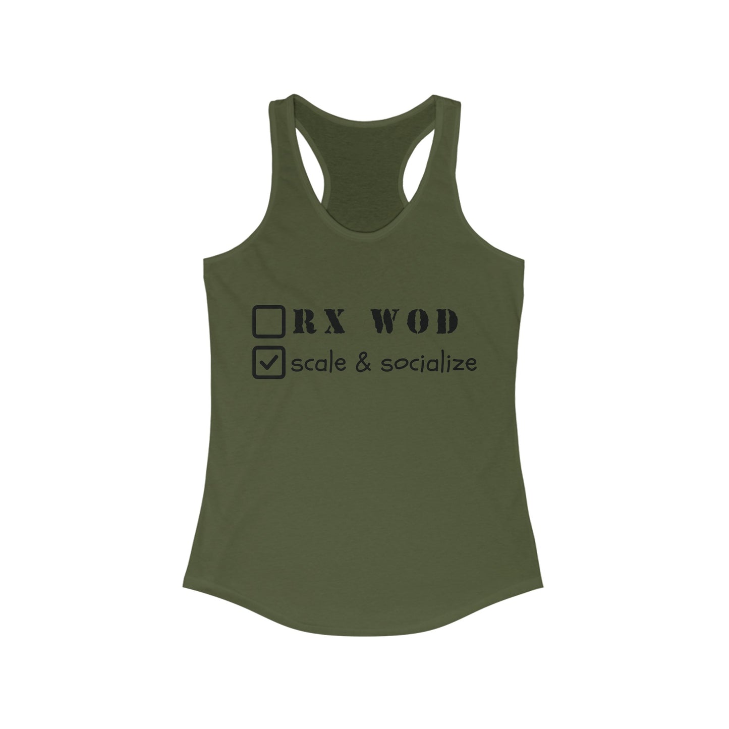 Scale and Socialize WOD - Women's Racerback Tank Top