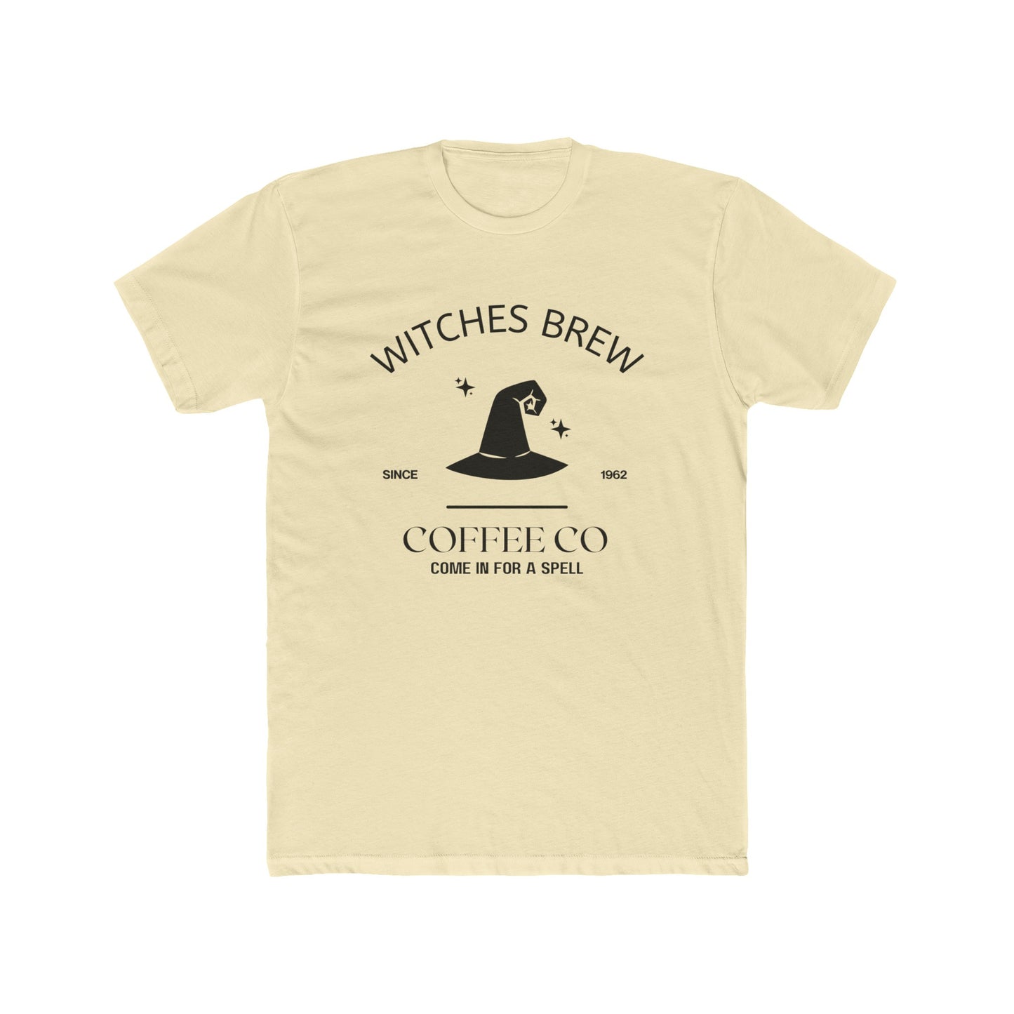 Witches Brew Coffee Hat Unisex Cotton Crew Tee